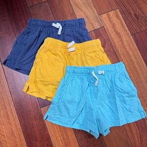 🐠 Primary Blue, Yellow, and Navy Kids Shorts Trio - Size 3T